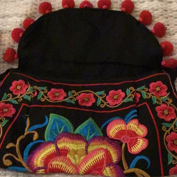 Boho Handmade Embroidered Clutch/Crossbody - Picture 3 of 4